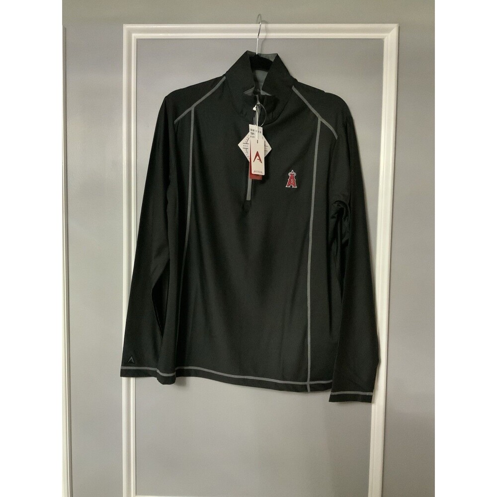 California Angels Tempo 1/4 Zip Long Sleeve Shirt Men's Size Medium by Antigua